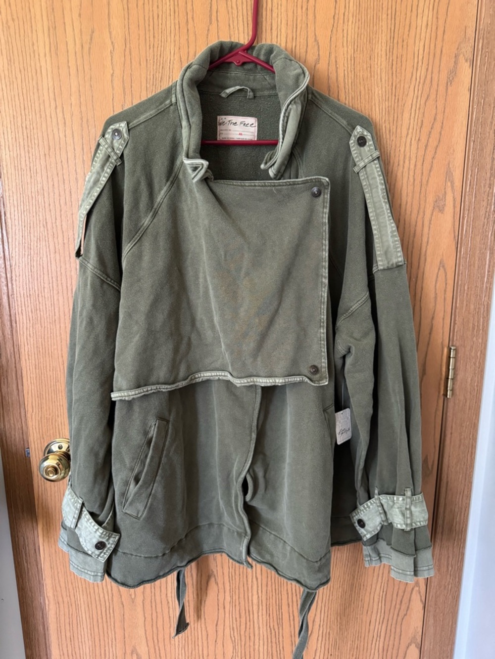 Olive Roll Out Knit Trench Coat by We The Free at Free People